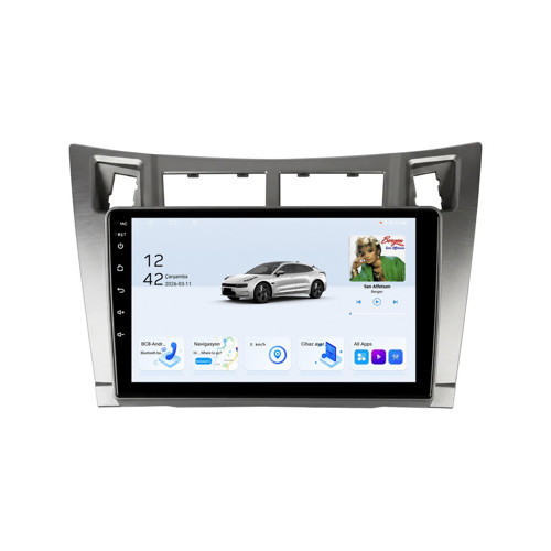 Toyota Yaris Android Multimedya (2007-2011) CarPlay Android Auto Navigasyon Kameralı 4GB RAM 32GB