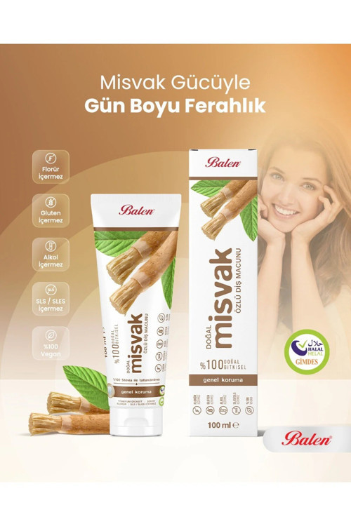 DOĞAL MİSVAK ÖZLÜ DİŞ MACUNU 100 ML