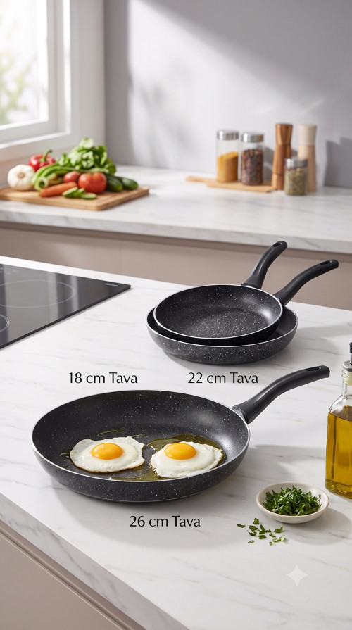 Montella Vivo Granit Tava Seti 3 Parça (18-22-26cm)