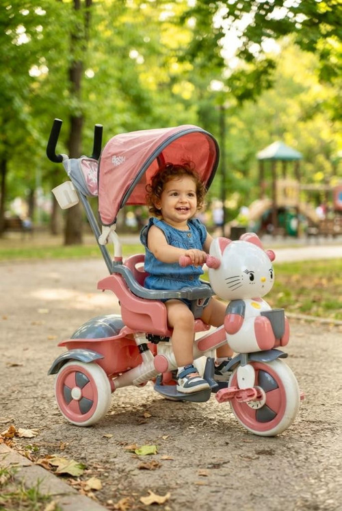 Baby Hope Katlanabilir Üç Tekerlekli Bisiklet Tenteli ve Emniyet Kemerli Çocuk Bisikleti