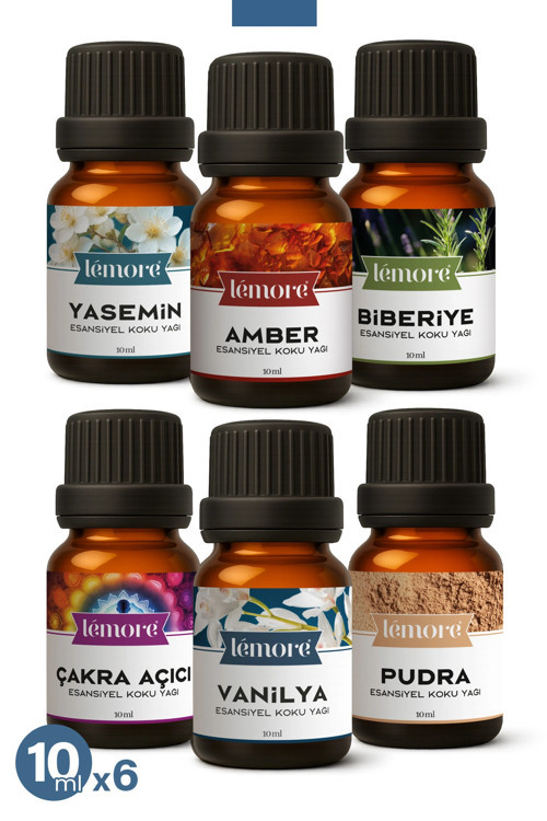 6'lı Set 2 Esansiyel Uçucu Yağ Buhurdanlık Yağı Hava Nemlendirici Aroma Difüzörü Kokusu Esans 10ml S