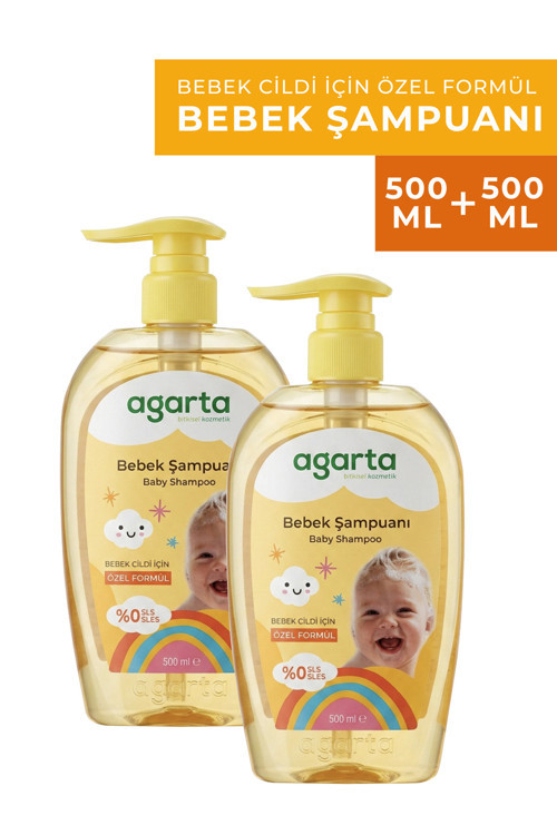 2 Adet Bebek Saç ve Vücut Şampuanı 500 Ml x 2 Adet