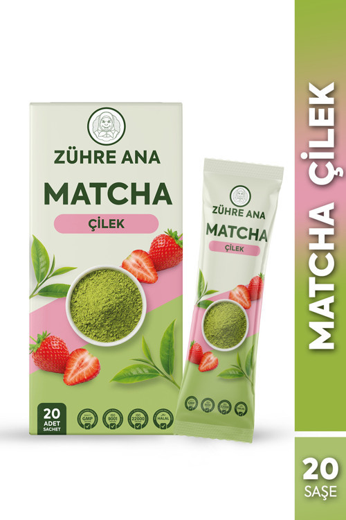 Matcha Çayı Çilek Aromalı 20 Saşe x 8 gr