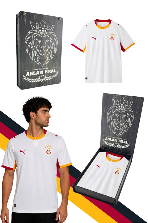 GS FRM 042 785002 GALATASARAY ORJİNAL LİSANSLI PUMA 2026/2027 ALTERNATİF BEYAZ FORMA LAZER KUTU HED