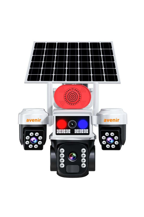 3 Kameralı Sim Kartlı Güneş Panelli Solar 6Mp Ptz Kamera