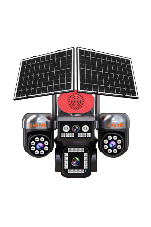 Av-S446 4 Kameralı 3 Ptz'Li 12Mp Güneş Enerjili Akıllı Kamera