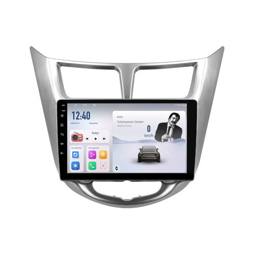 Hyundai Accent Blue Android Multimedya (2011-2019) CarPlay Android Auto Navigasyon 8GB RAM 64GB