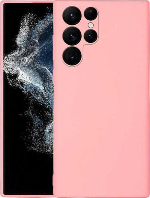 Galaxy S22 Ultra Ile Uyumlu Kılıf Mara Silky Termoplastik Kılıf Pembe Açık