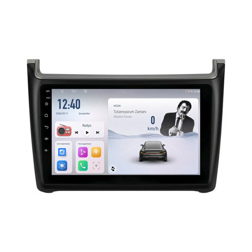 Volkswagen Polo Android Multimedya (2010-2017) CarPlay Android Auto Navigasyon 10GB RAM 256GB Pro