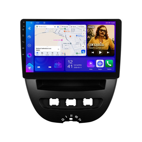 Citroen C1 Android Multimedya (2007-2013) CarPlay Android Auto Navigasyon Kameralı 8GB RAM 64GB