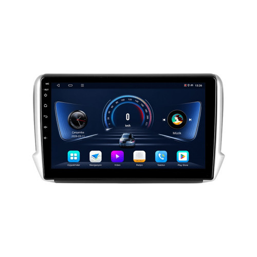 Peugeot 2008 Android Multimedya (2013-2019) CarPlay Android Auto Navigasyon 10GB RAM 256GB Pro