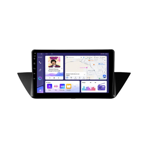 BMW X1 Android Multimedya (2010-2015) CarPlay Android Auto Navigasyon Kameralı 8GB RAM 64GB