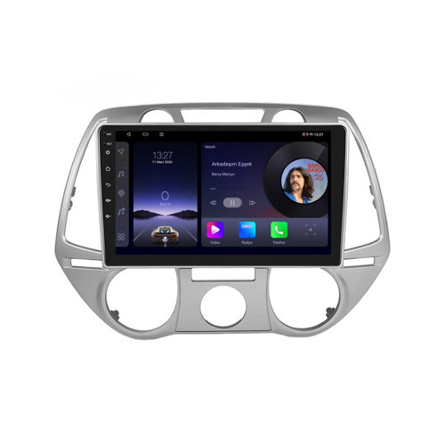 Hyundai i20 Android Multimedya (2008-2011) CarPlay Android Auto Navigasyon Kameralı 8GB RAM 128GB