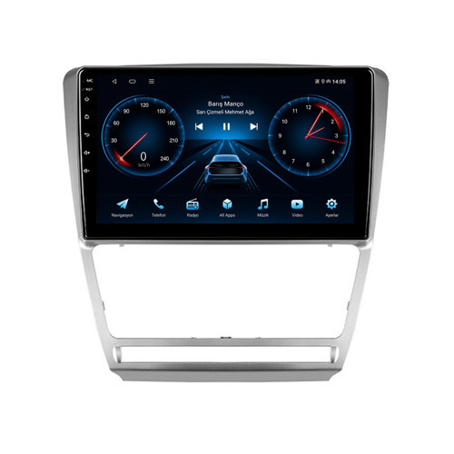Skoda Octavia Android Multimedya (2008-2012) CarPlay Android Auto Navigasyon Kameralı 8GB RAM 128GB