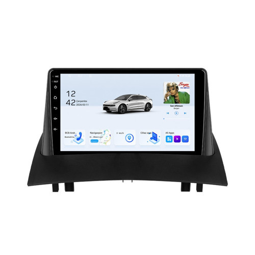 Renault Megane Android Multimedya (2003-2009) CarPlay Android Auto Navigasyon 8GB RAM 128GB Pro