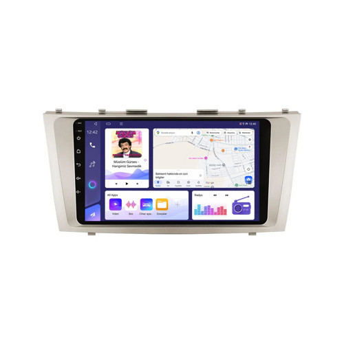 Toyota Camry Android Multimedya (2007-2012) CarPlay Android Auto Navigasyon 8GB RAM 128GB Pro