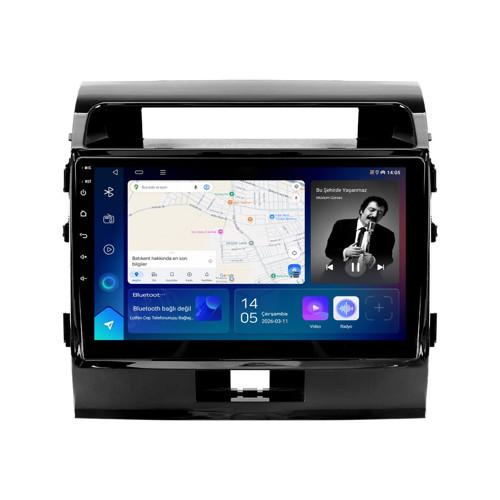 Toyota Land Cruiser Android Multimedya (2008-2015) CarPlay Android Auto Navigasyon 6GB RAM 64GB