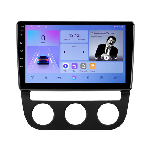 Volkswagen Eos Android Multimedya (2007-2009) CarPlay Android Auto Navigasyon Kameralı 8GB RAM 64GB