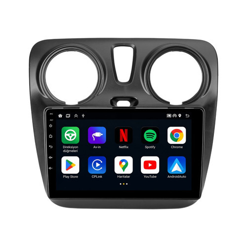Dacia Dokker Android Multimedya (2013-2021) CarPlay Android Auto Navigasyon Kameralı 4GB RAM 64GB