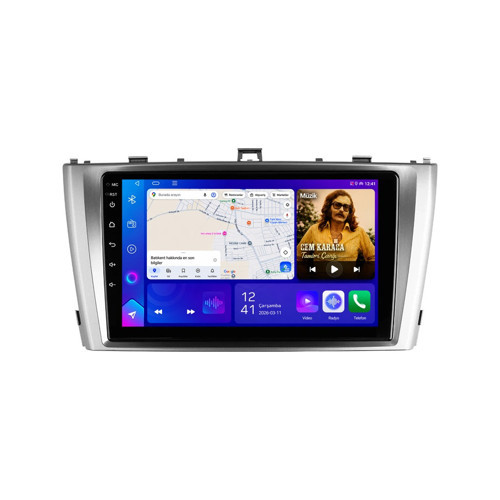 Toyota Avensis Android Multimedya (2009-2014) CarPlay Android Auto Navigasyon 8GB RAM 128GB Pro