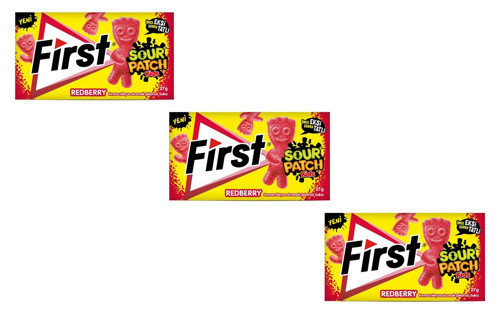 Sour Patch Kids Redberry Kırmızı Meyve Aromalı Şekersiz Sakız 27 g - 3'lü Paket
