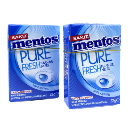 Pure Fresh Nane Aromalı Şekersiz Tatlandırıcılı Draje Sakız 22 g (2 ADET)