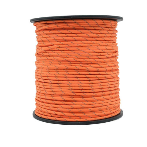 Bileklik,Outdoor 4 mm Reflektörlü Paracord İp No:53 10 Metre Turuncu