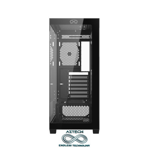 AZT11 1050W Temper Cam , RGB Switch Siyah 5 x RGB Fan Uzakdan Kumanda Akvaryum Gamin Kasa