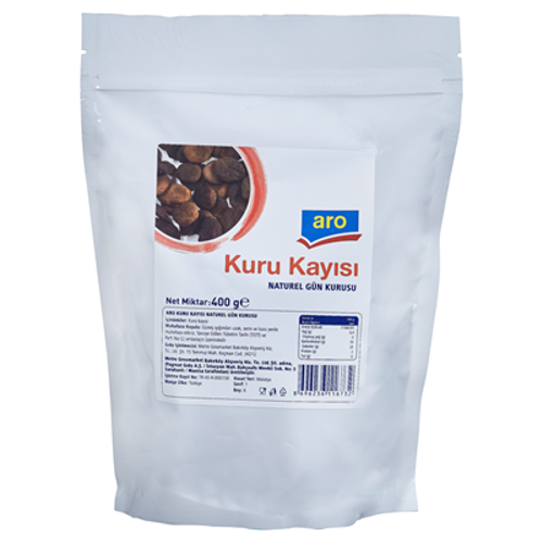 Kuru Kayısı No:6 400 G Naturel (8'li Paket)