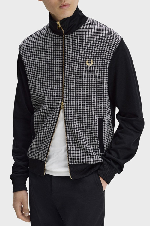 J2303 Knitted Front Track Erkek Ceket