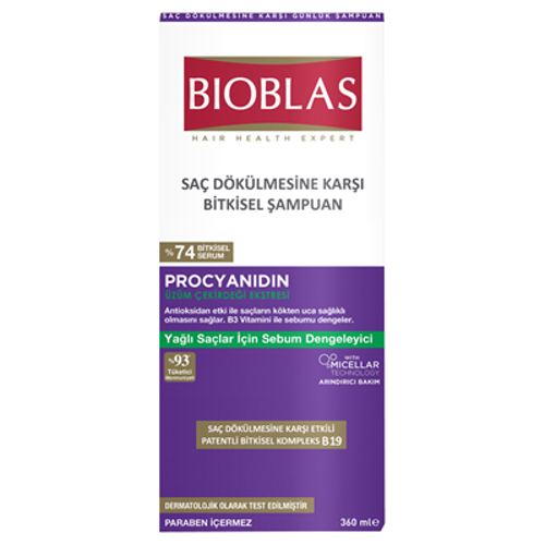 BIOBLAS Şampuan 360 Ml Yağlı Saçlar (7'li Paket)