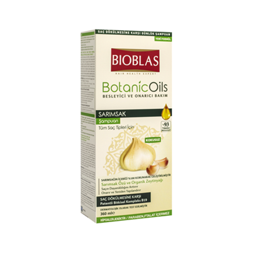BIOBLAS Şampuan 360 Ml Sarımsak&Tüm Saç Tip (7'li Paket)