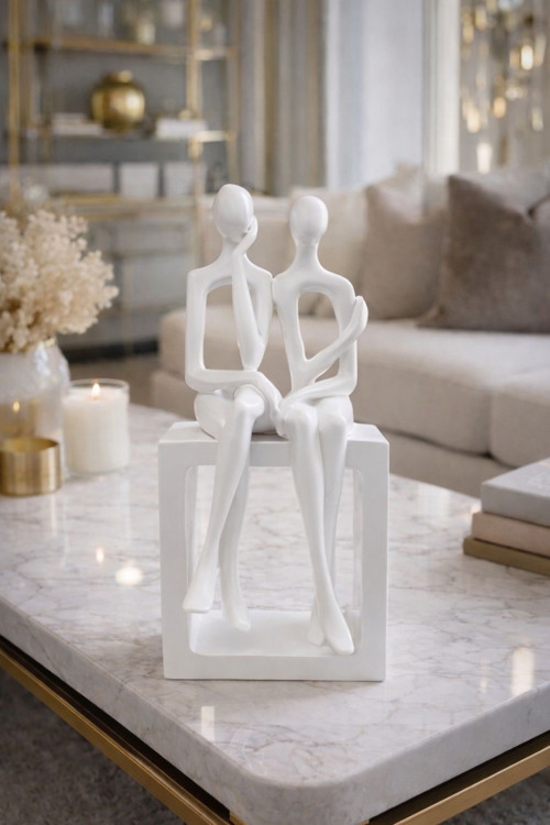 25 cm Kaideli Couple Biblo Obje Süs Dekoratif Ev Ofis Aksesuar