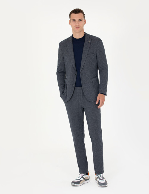 Lacivert Ekstra Slim Fit Spor Takım Elbise 50277602-VR033