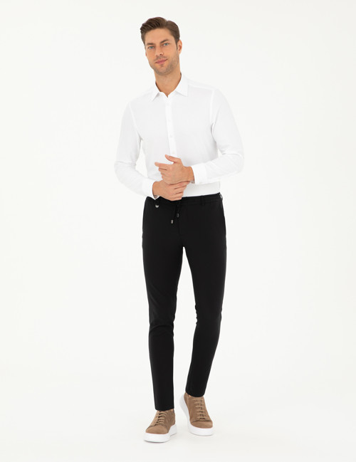 Siyah Klasik Jogger Pantolon 50296593-VR046