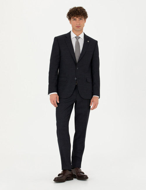 Lacivert Extra Slim Fit Yün Karışımlı Takım Elbise 50273452-VR033