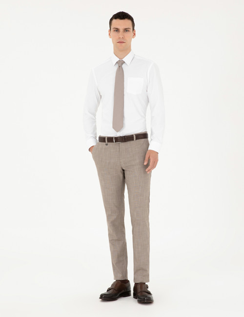 Bej Ex. Slim Fit Kumaş Pantolon 50297522-VR011