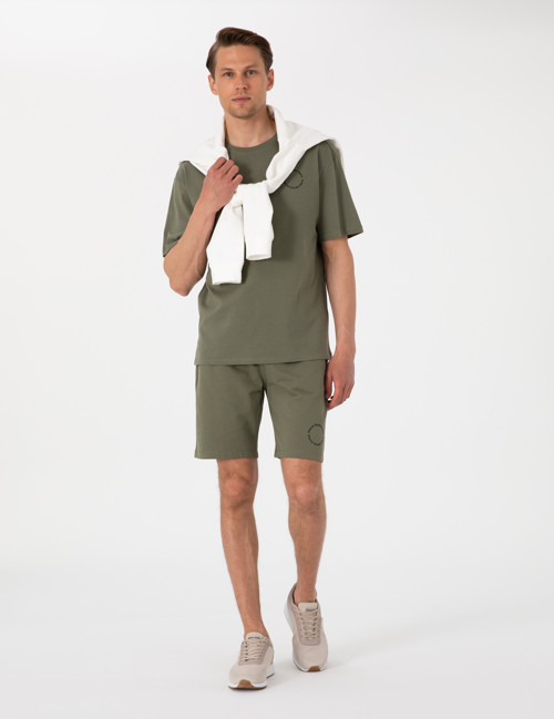 Haki Regular Fit Örme Şort 50310107-VR027