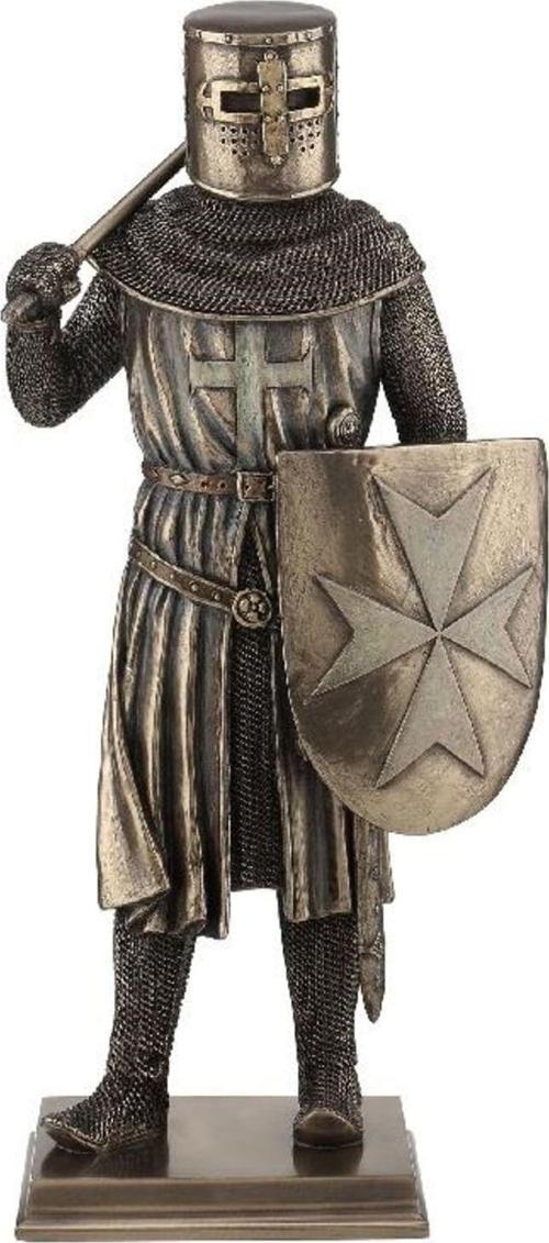 Collection Bronz Renk Haçlı Askeri Şovalye 31 cm