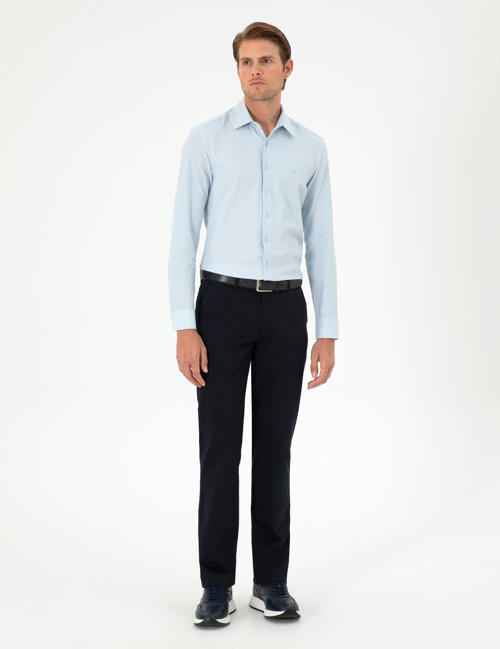 Lacivert Regular Fit Basic Kanvas Pantolon 50292505-VR033