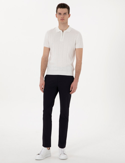 Lacivert Slim Fit Jogger Kanvas Pantolon 50305880-VR033