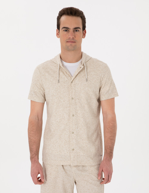 Bej Regular Fit Örme Gömlek 50302564-VR011