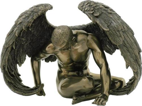 Nude Body Collection Bronz Renk Melek Kanatlı Erkek Figür 19 cm