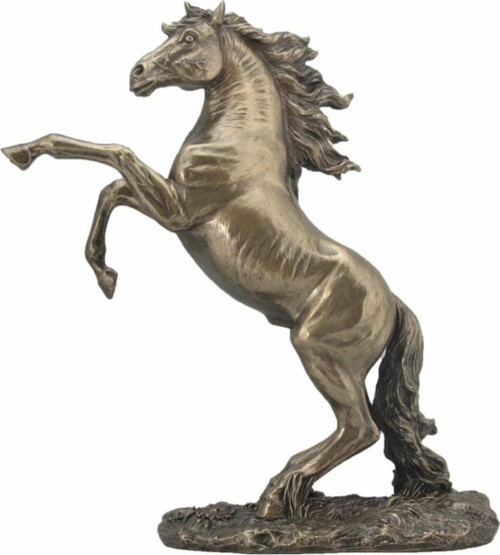 Şahlanan At Figürü Bronz Renk 32 cm