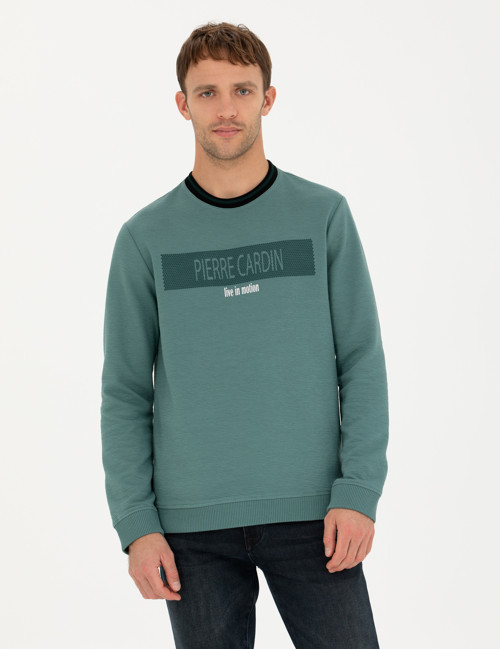 Yeşil Regular Fit Bisiklet Yaka Sweatshirt 50279532-VR054