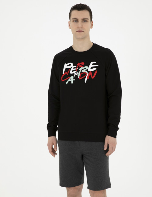 Siyah Regular Fit Sweatshirt 50285538-VR046