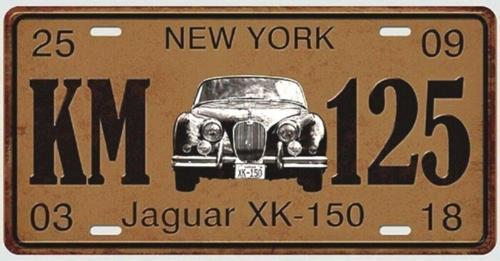 Jaguar Km125 Metal Plaka Levha 15X30 cm