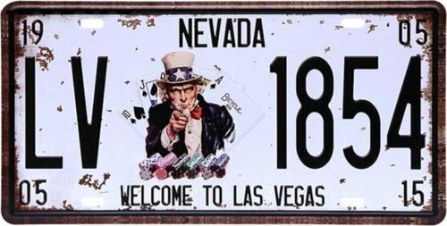 Las Vegas Nevada Metal Plaka Levha