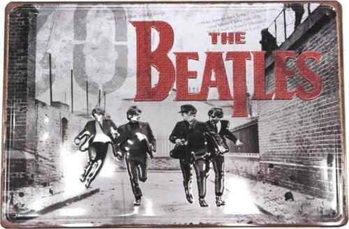 The Beatles Running Metal Plaka Levha 20X30 cm