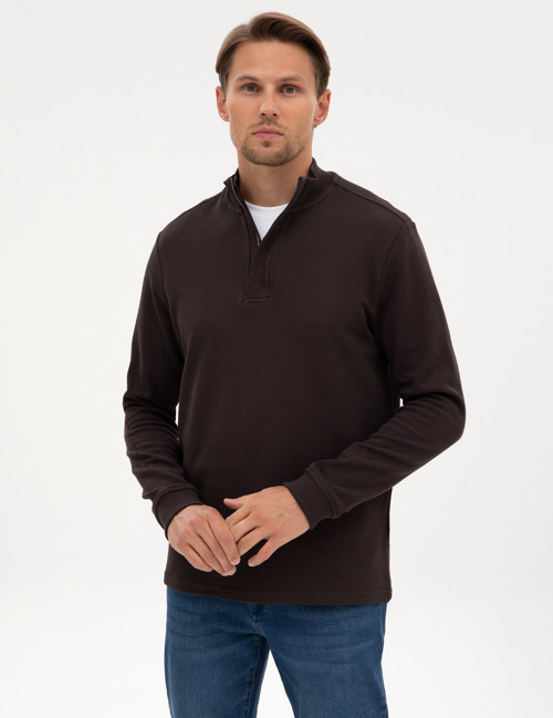 Koyu Kahverengi Regular Fit Sweatshirt 50309343-VR084